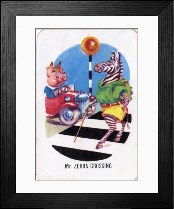 Framed Print : Old Maid card game - Mr. Zebra Crossing Framed Print : Old Maid card game - Mr. Zebra Crossing