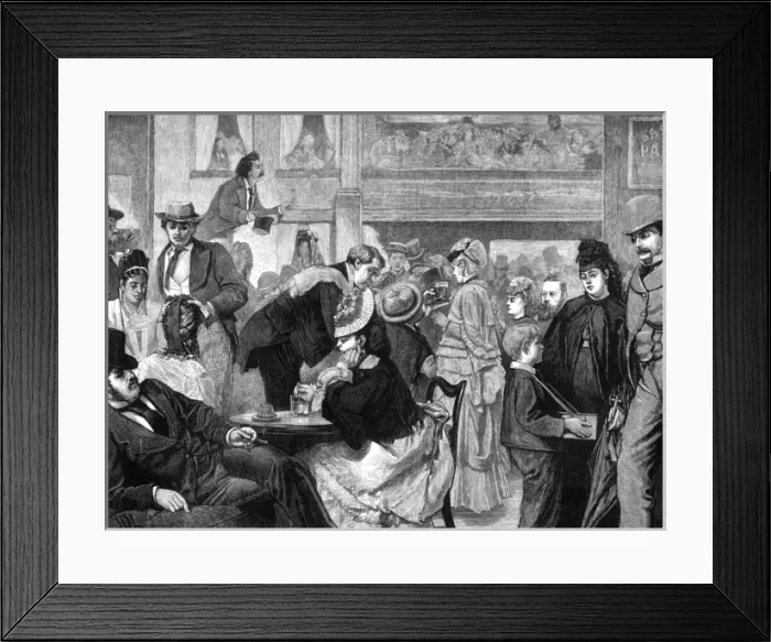 Framed Print : London Sketch - At a Music Hall