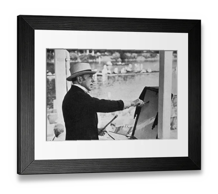 Framed Print : Sir John Lavery painting at Henley Framed Print : Sir John Lavery painting at Henley