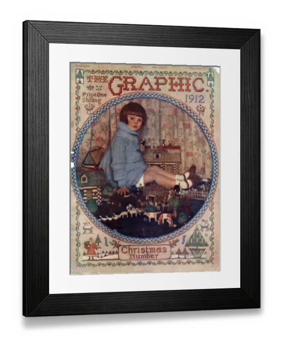 Framed Print : Cover of The Graphic - Christmas Number 1912 Framed Print : Cover of The Graphic - Christmas Number 1912