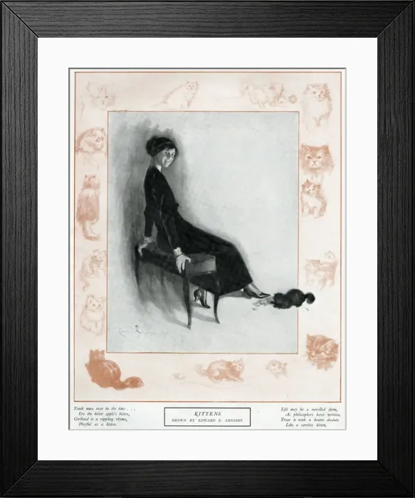 Framed Print : Kittens by Edward S. Annison Framed Print : Kittens by Edward S. Annison