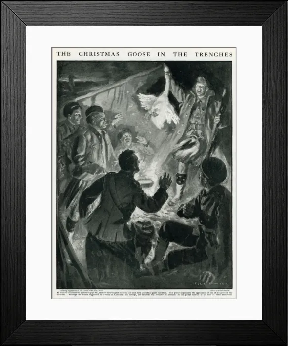 Framed Print : Christmas goose in the trenches, WW1 Framed Print : Christmas goose in the trenches, WW1