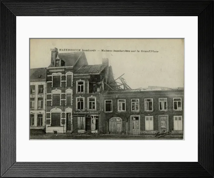 Framed Print : Hazebrouck, France -- Grande Place, WW1 Framed Print : Hazebrouck, France -- Grande Place, WW1