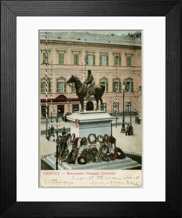 Framed Print : Genoa, Italy - Giuseppe Garibaldi Monument Framed Print : Genoa, Italy - Giuseppe Garibaldi Monument