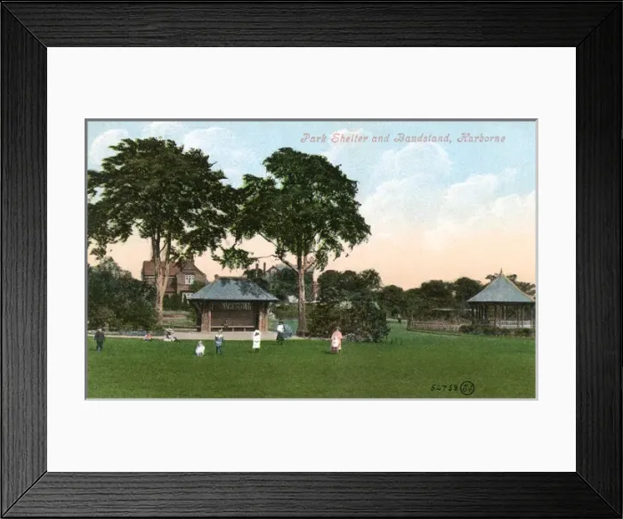 Framed Print : Park Shelter and Bandstand, Harborne, Birmingham Framed Print : Park Shelter and Bandstand, Harborne, Birmingham