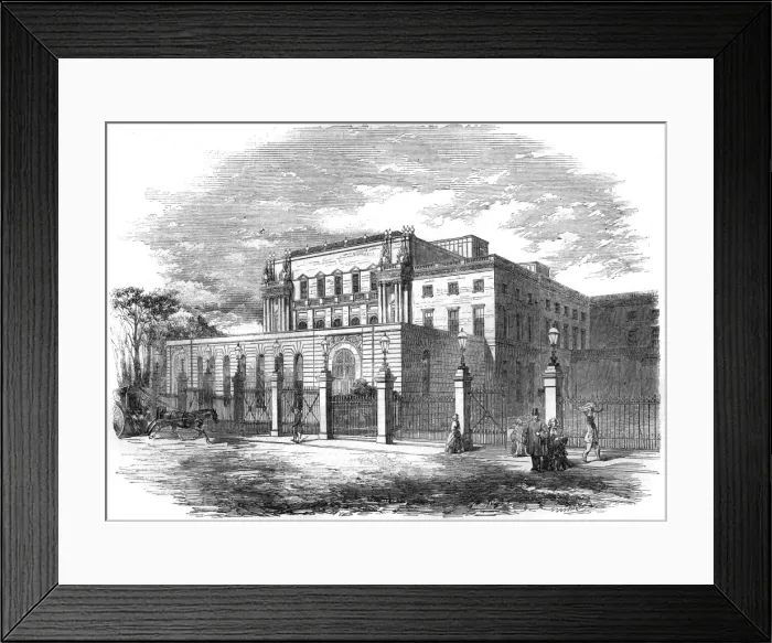 Framed Print : Exterior of new ball room at Buckingham Palace, 1856 Framed Print : Exterior of new ball room at Buckingham Palace, 1856