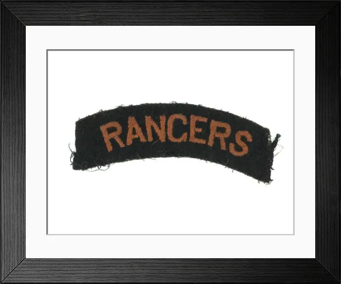 Framed Print : One of a pair of embroidered shoulder titles Framed Print : One of a pair of embroidered shoulder titles