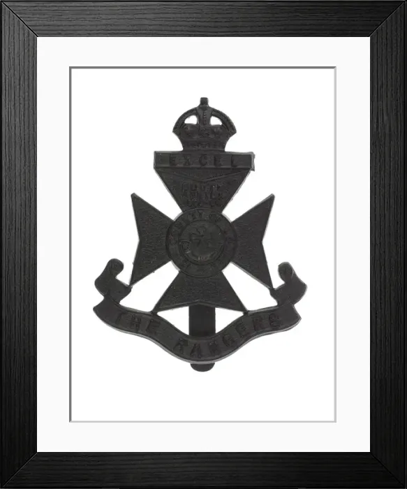 Framed Print : One of two cap badges associated with L / Cpl J R Dixon Framed Print : One of two cap badges associated with L / Cpl J R Dixon