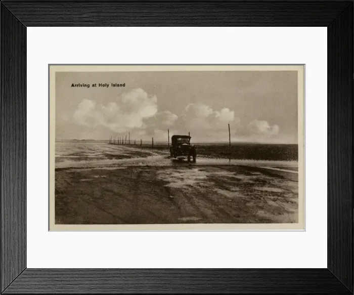 Framed Print : The Holy Island of Lindisfarne - Crossing the Sands by cart Framed Print : The Holy Island of Lindisfarne - Crossing the Sands by cart