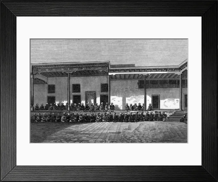 Framed Print : The verandah of the Hall of Audience, Yarkund, Turkestan Framed Print : The verandah of the Hall of Audience, Yarkund, Turkestan