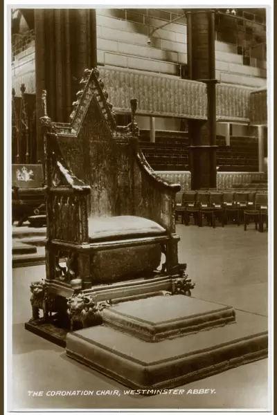 The Coronation Chair with the Stone of Scone