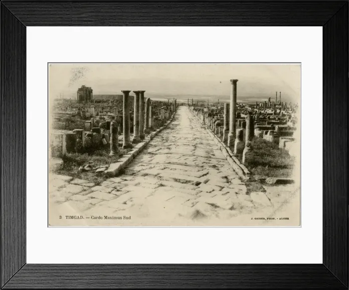 Framed Print : Algeria - Timgad - Street Framed Print : Algeria - Timgad - Street
