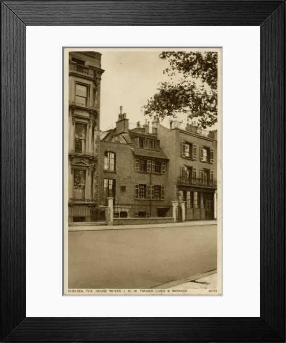 Framed Print : J M W Turners House - Chelsea - where he lived and worked Framed Print : J M W Turners House - Chelsea - where he lived and worked