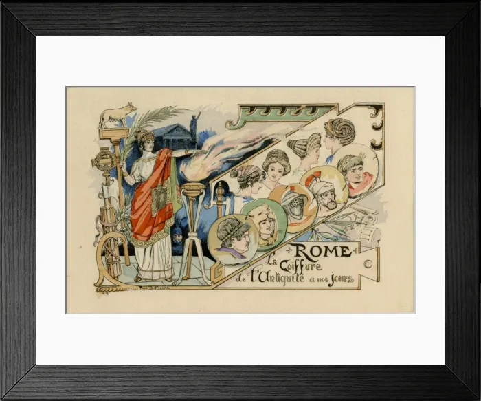 Framed Print : Styles of hair worn in the Roman period Framed Print : Styles of hair worn in the Roman period