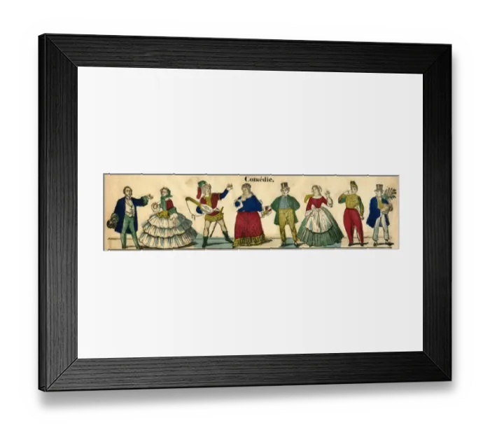 Framed Print : Theatre Characters - Comedy Framed Print : Theatre Characters - Comedy
