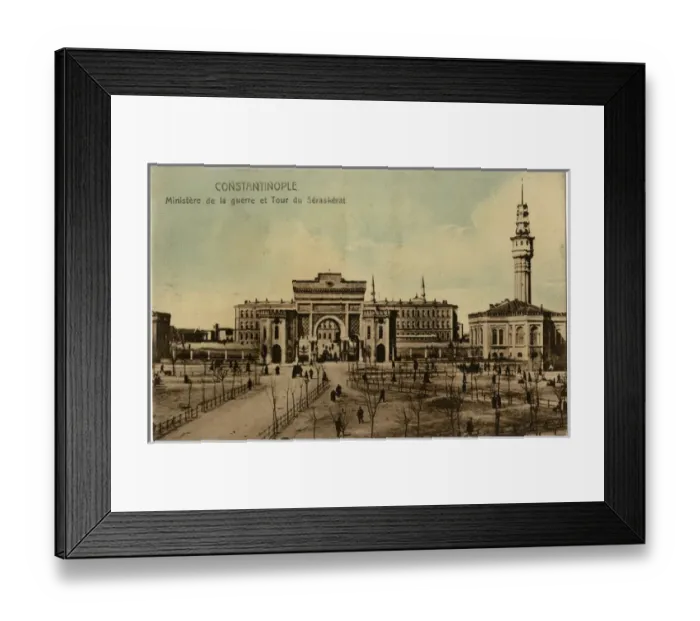 Framed Print : Istanbul, Turkey - War Ministry and Tower of Seras Kierat Framed Print : Istanbul, Turkey - War Ministry and Tower of Seras Kierat