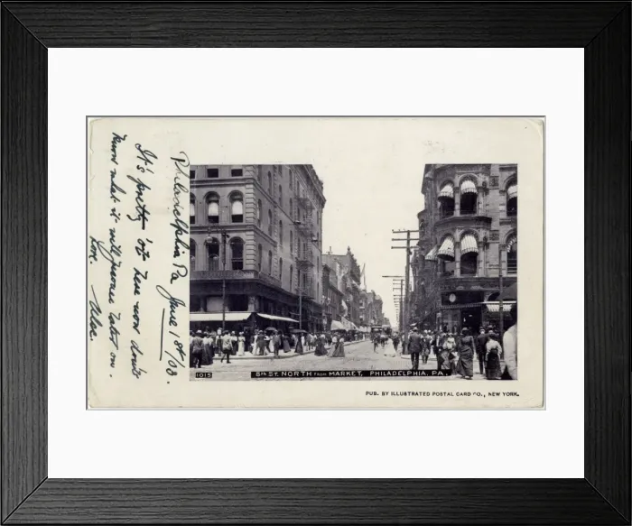 Framed Print : 8th Street North from Market, Philadelphia, Pennsylvania USA Framed Print : 8th Street North from Market, Philadelphia, Pennsylvania USA