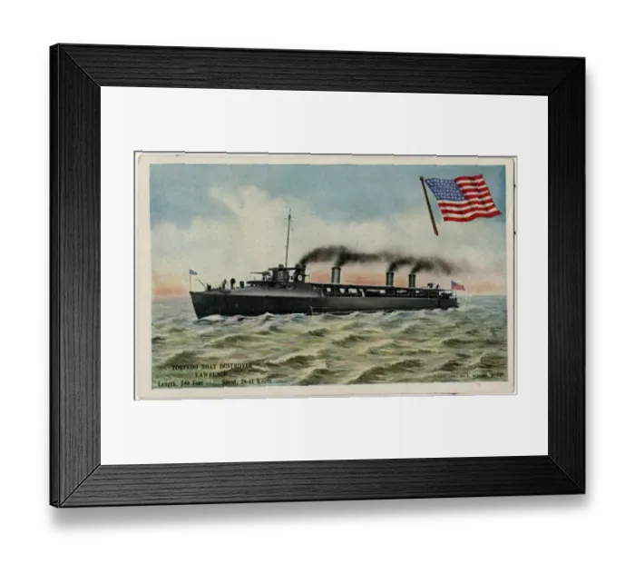 Framed Print : Torpedo Boat Destroyer Lawrence - US Navy Framed Print : Torpedo Boat Destroyer Lawrence - US Navy