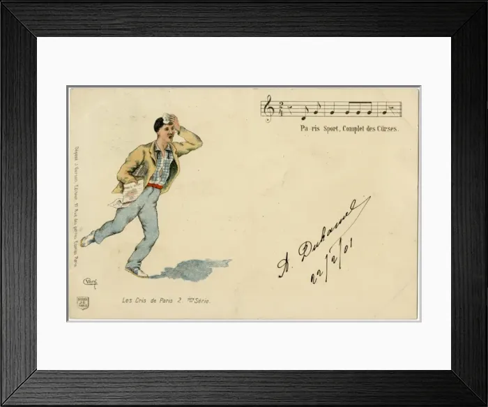 Framed Print : The Cries of Paris - Sports Newsheet Seller Framed Print : The Cries of Paris - Sports Newsheet Seller