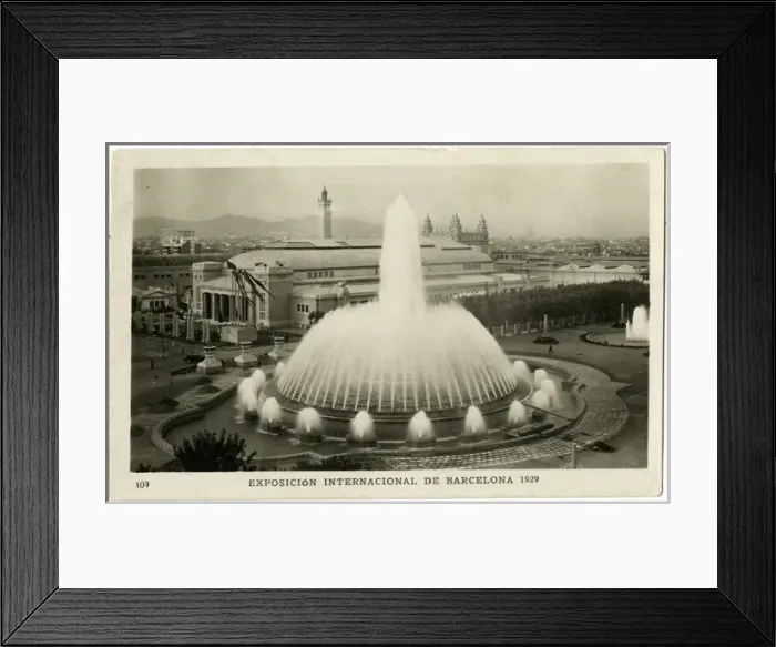 Framed Print : Barcelona, Spain - Fountain at Great Universal Exhibition Framed Print : Barcelona, Spain - Fountain at Great Universal Exhibition