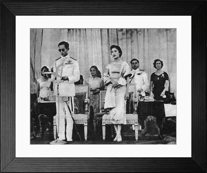 Framed Print : King Bhumibol Adulyadej and Queen Sirikit of Thailand Framed Print : King Bhumibol Adulyadej and Queen Sirikit of Thailand