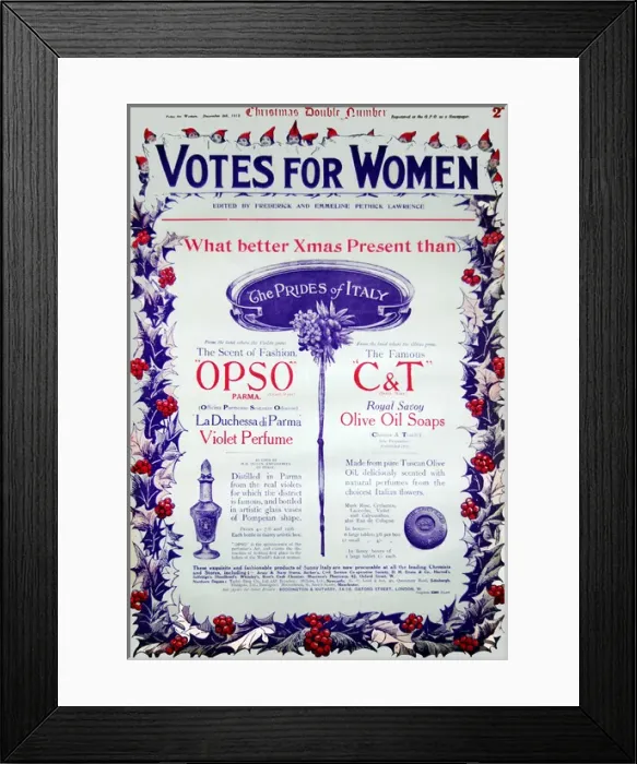 Framed Print : Votes for Women Christmas Number Framed Print : Votes for Women Christmas Number