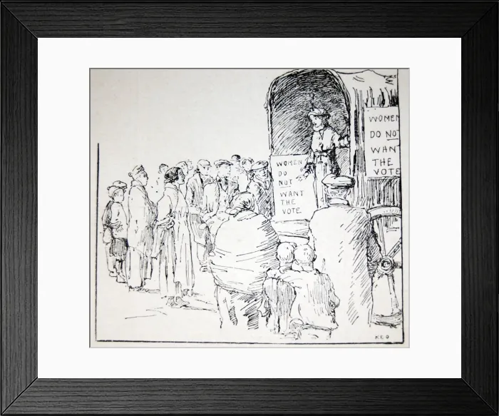 Framed Print : Anti-Suffrage Meeting East London Framed Print : Anti-Suffrage Meeting East London