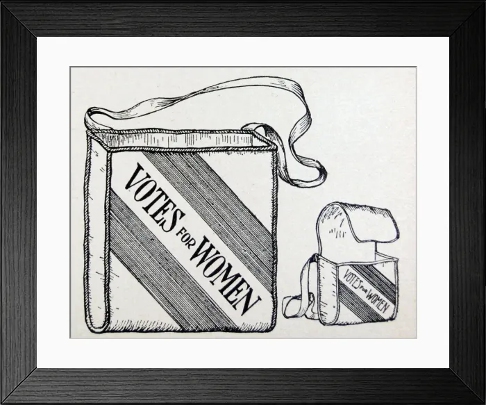 Framed Print : Votes for Women Satchel Framed Print : Votes for Women Satchel