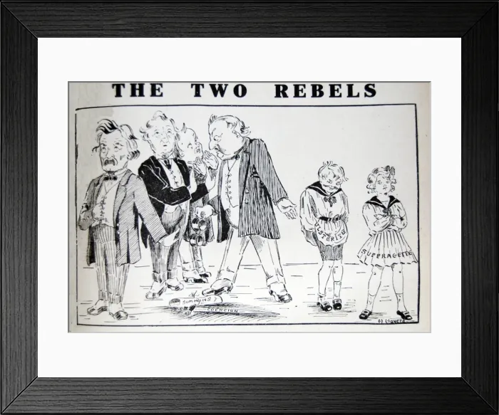 Framed Print : Women Knocked Senseless Suffragette Demonstration Framed Print : Women Knocked Senseless Suffragette Demonstration