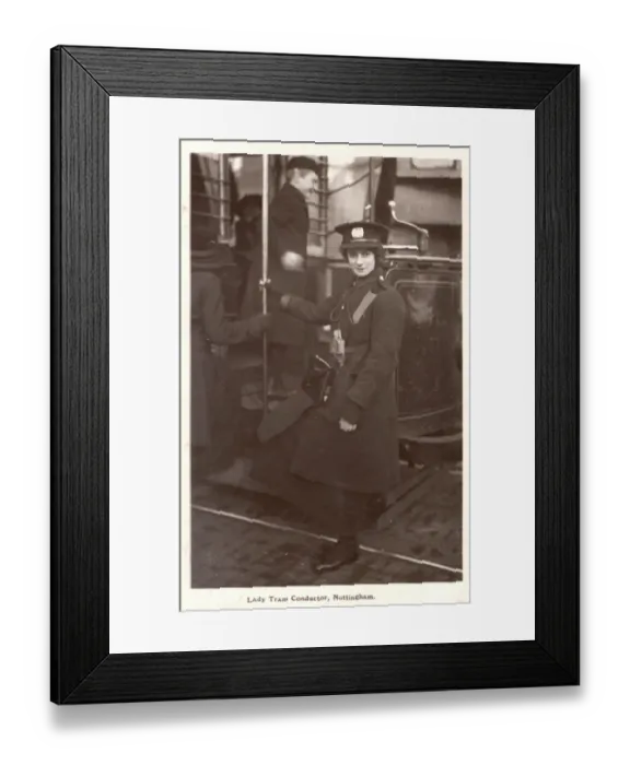 Framed Print : Women WW1 Tram Conductor Framed Print : Women WW1 Tram Conductor