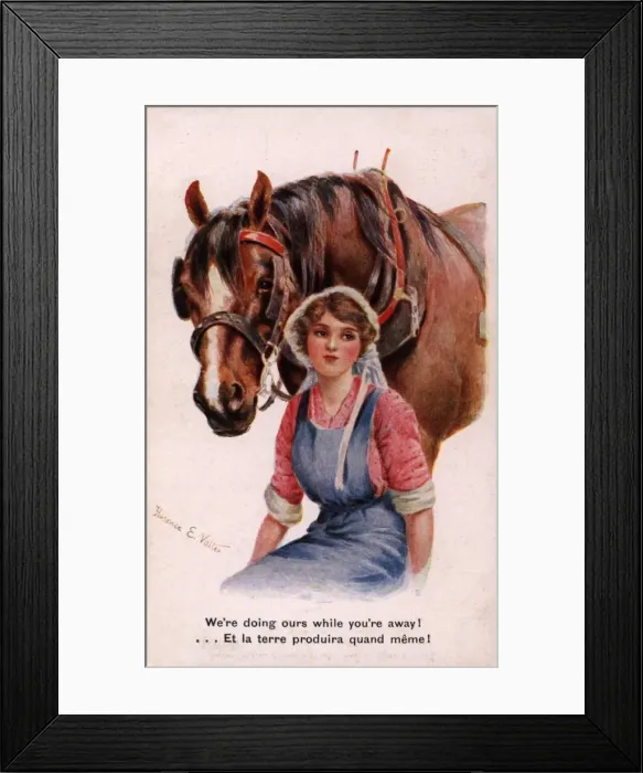 Framed Print : Women WW1 Farming Framed Print : Women WW1 Farming