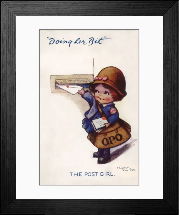 Framed Print : Womens War Work WW1 Post Girl Framed Print : Womens War Work WW1 Post Girl