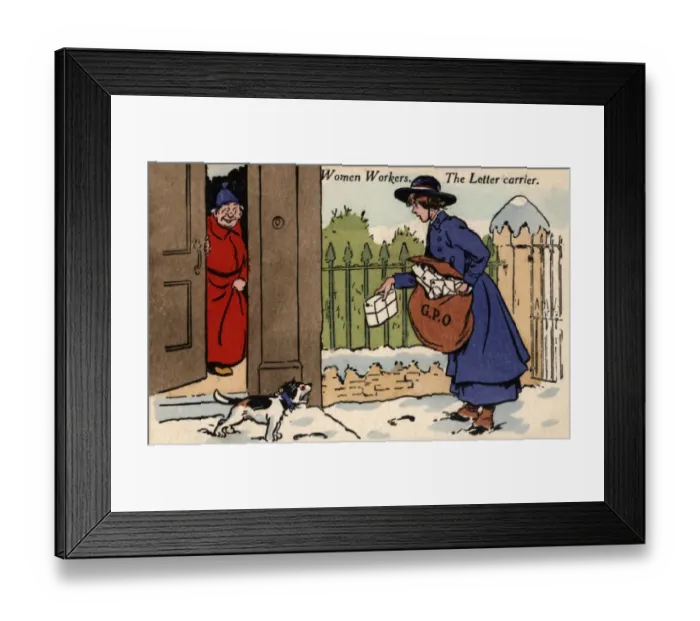 Framed Print : Women Workers WW1 Postwoman Framed Print : Women Workers WW1 Postwoman