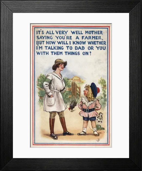 Framed Print : Womens Land Army WW1 Framed Print : Womens Land Army WW1