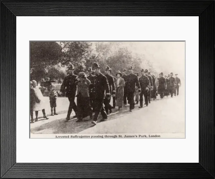 Framed Print : Suffragettes Arrested London Framed Print : Suffragettes Arrested London