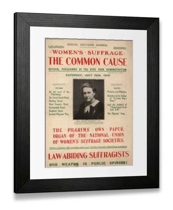 Framed Print : Suffrage Pilgrimage NUWSS 1913 Framed Print : Suffrage Pilgrimage NUWSS 1913