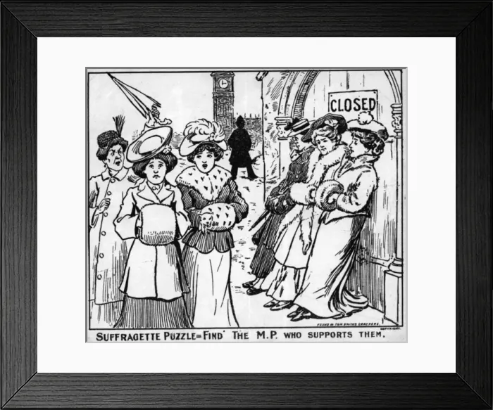 Framed Print : Suffragette Christmas Cracker Framed Print : Suffragette Christmas Cracker