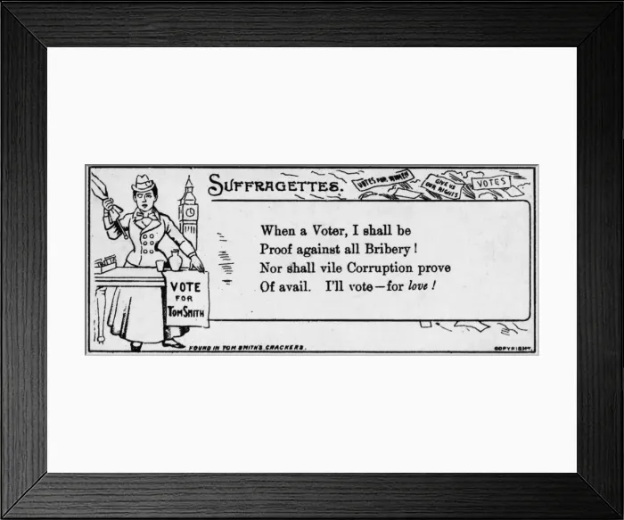 Framed Print : Suffragette Christmas Cracker Framed Print : Suffragette Christmas Cracker