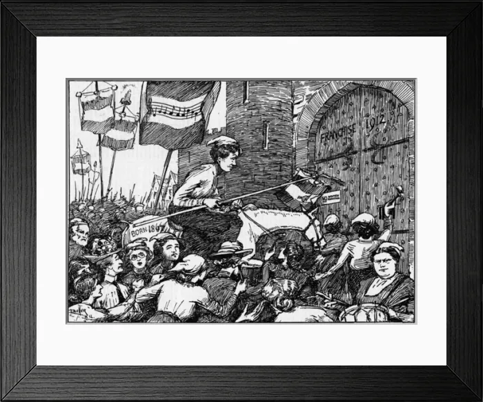 Framed Print : Anti-Suffrage Cartoon 1912 Demonstration Framed Print : Anti-Suffrage Cartoon 1912 Demonstration
