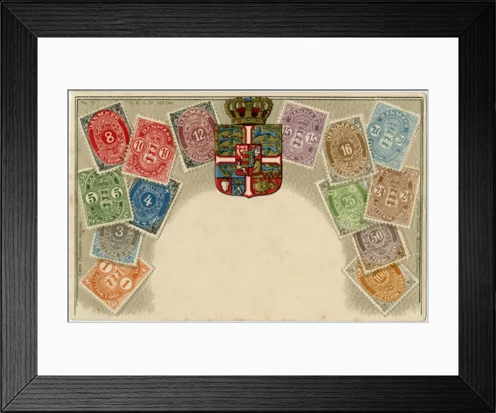 Framed Print : Stamp Card produced by Ottmar Zeihar - Denmark Framed Print : Stamp Card produced by Ottmar Zeihar - Denmark