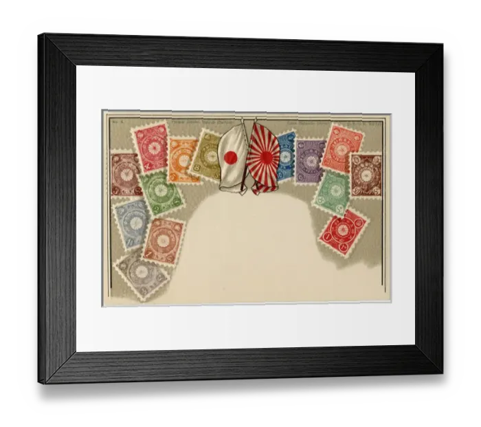 Framed Print : Stamp Card produced by Ottmar Zeihar - Japan Framed Print : Stamp Card produced by Ottmar Zeihar - Japan