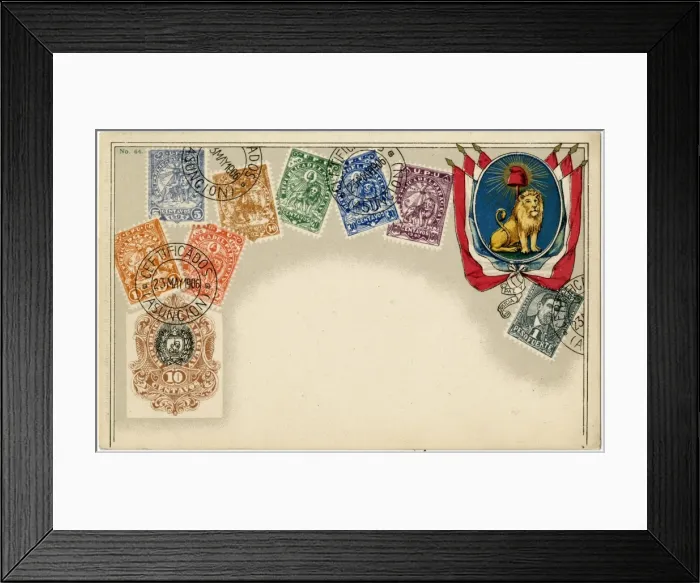 Framed Print : Stamp Card produced by Ottmar Zeihar - Uruguay Framed Print : Stamp Card produced by Ottmar Zeihar - Uruguay
