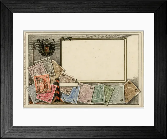 Framed Print : Stamp Card produced by Ottmar Zeihar - Austria Framed Print : Stamp Card produced by Ottmar Zeihar - Austria