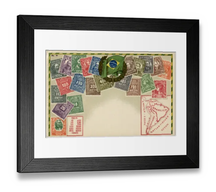 Framed Print : Stamp Card produced by Ottmar Zeihar - Brazil Framed Print : Stamp Card produced by Ottmar Zeihar - Brazil