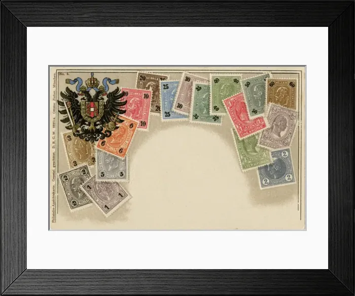 Framed Print : Stamp Card produced by Ottmar Zeihar - Austria Framed Print : Stamp Card produced by Ottmar Zeihar - Austria
