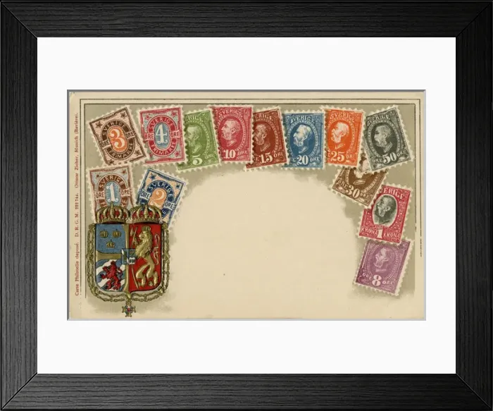 Framed Print : Stamp Card produced by Ottmar Zeihar - Sweden Framed Print : Stamp Card produced by Ottmar Zeihar - Sweden