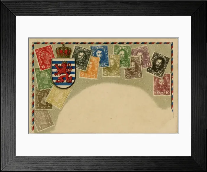 Framed Print : Stamp Card produced by Ottmar Zeihar - Luxembourg Framed Print : Stamp Card produced by Ottmar Zeihar - Luxembourg