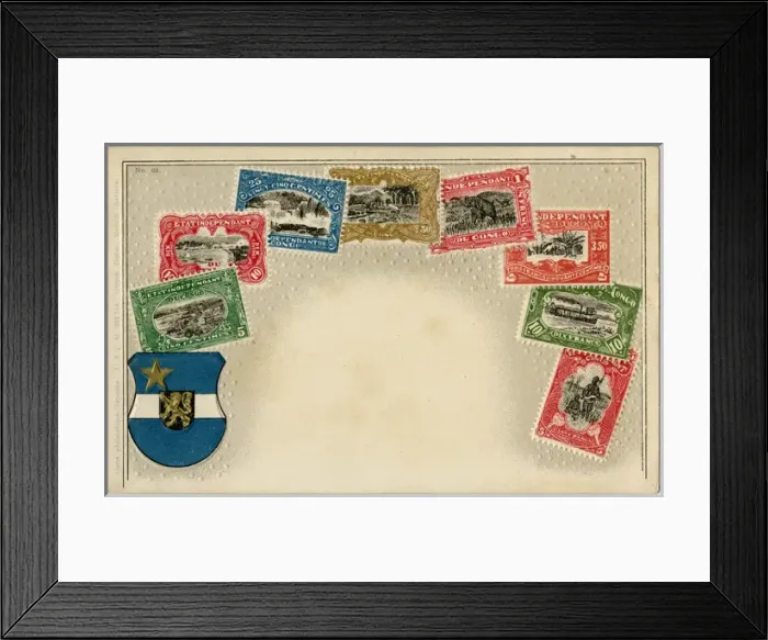 Framed Print : Stamp Card produced by Ottmar Zeihar - Congo Framed Print : Stamp Card produced by Ottmar Zeihar - Congo