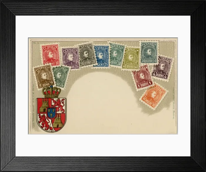 Framed Print : Stamp Card produced by Ottmar Zeihar - Spain Framed Print : Stamp Card produced by Ottmar Zeihar - Spain