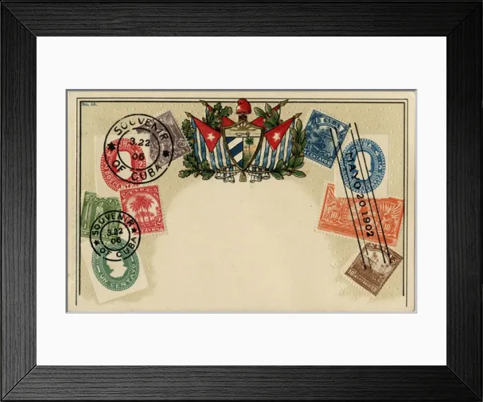 Framed Print : Stamp Card produced by Ottmar Zeihar - Cuba Framed Print : Stamp Card produced by Ottmar Zeihar - Cuba